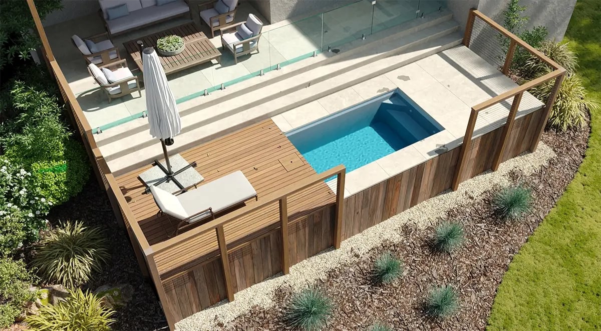 Fibreglass Above Ground Pool - Cleo 2.9m in AquaGuard™ Quartz Ultra Arctic White Shimmer Finish