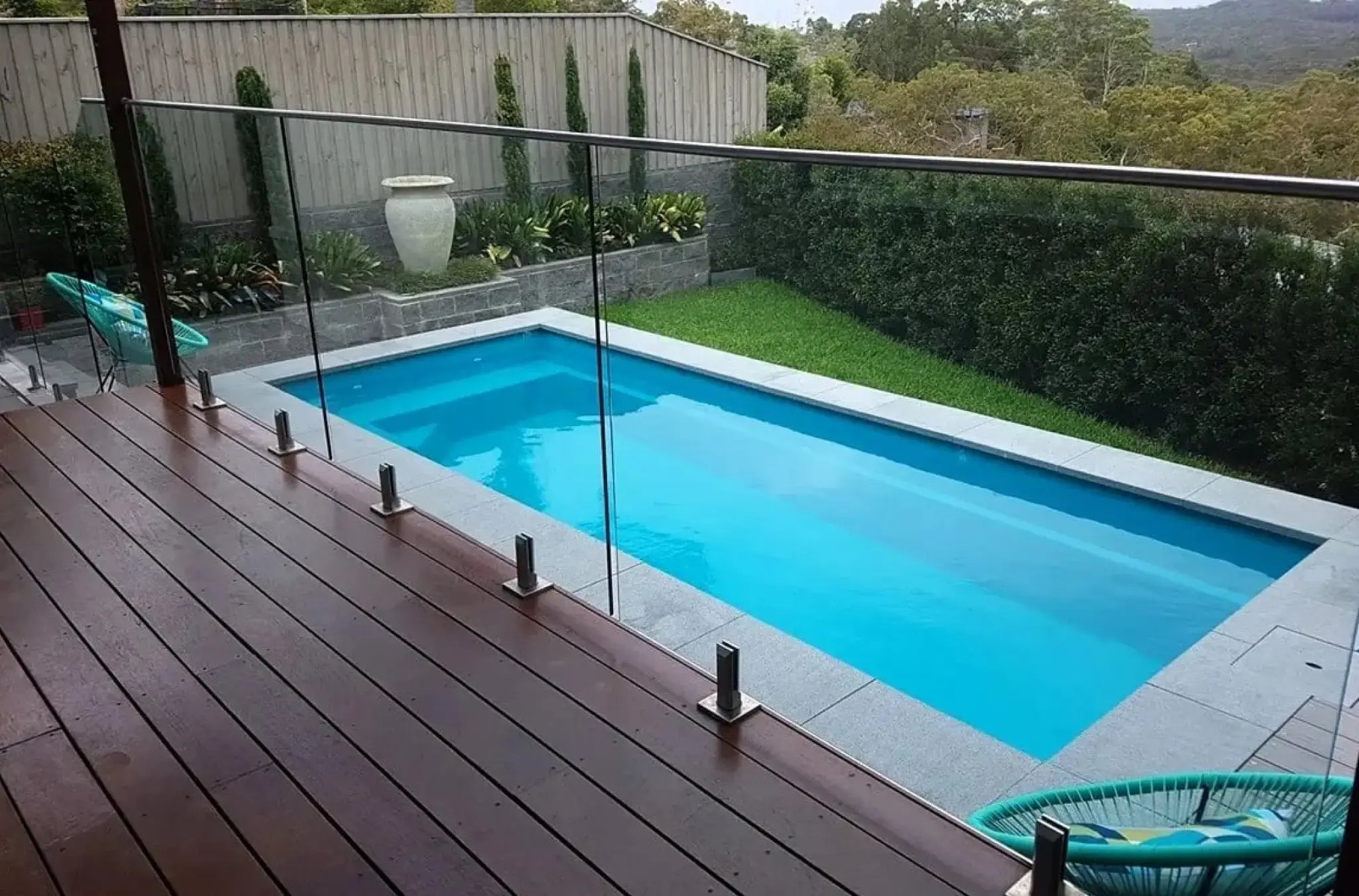 Flat Bottom Above Ground Fibreglass Pool 