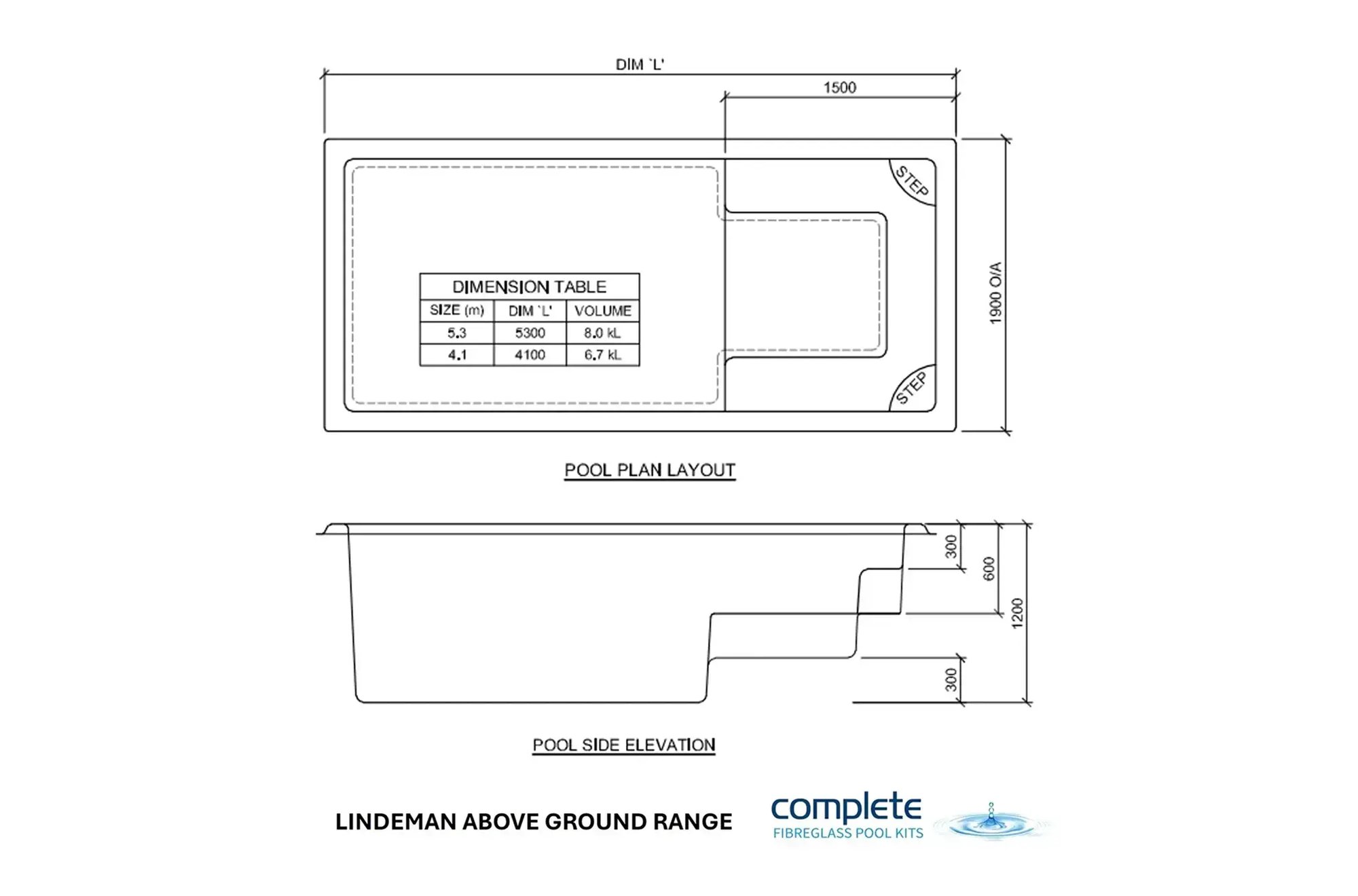 Above Ground Fibreglass Pool
