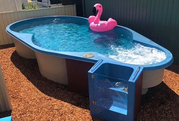 Kakadu Fibreglass Above Ground Pool with Step Module