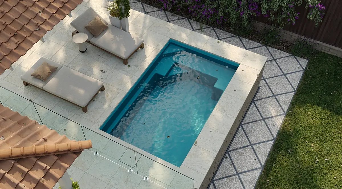 Above Ground Pool - Kimberley 3.7m in AquaGuard™ Quartz Ultra Coral Blue Shimmer Finish