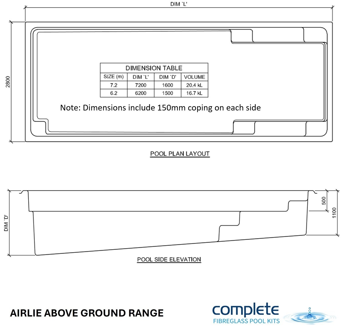 Airlie DIY Above Ground Fibreglass Pool