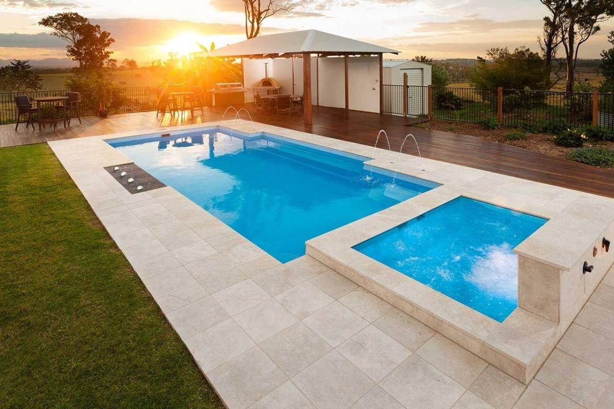 DIY Fibreglass Inground Pool - Broome Spa and Hayman 8m Pool in Coral Blue with Shimmer Finish