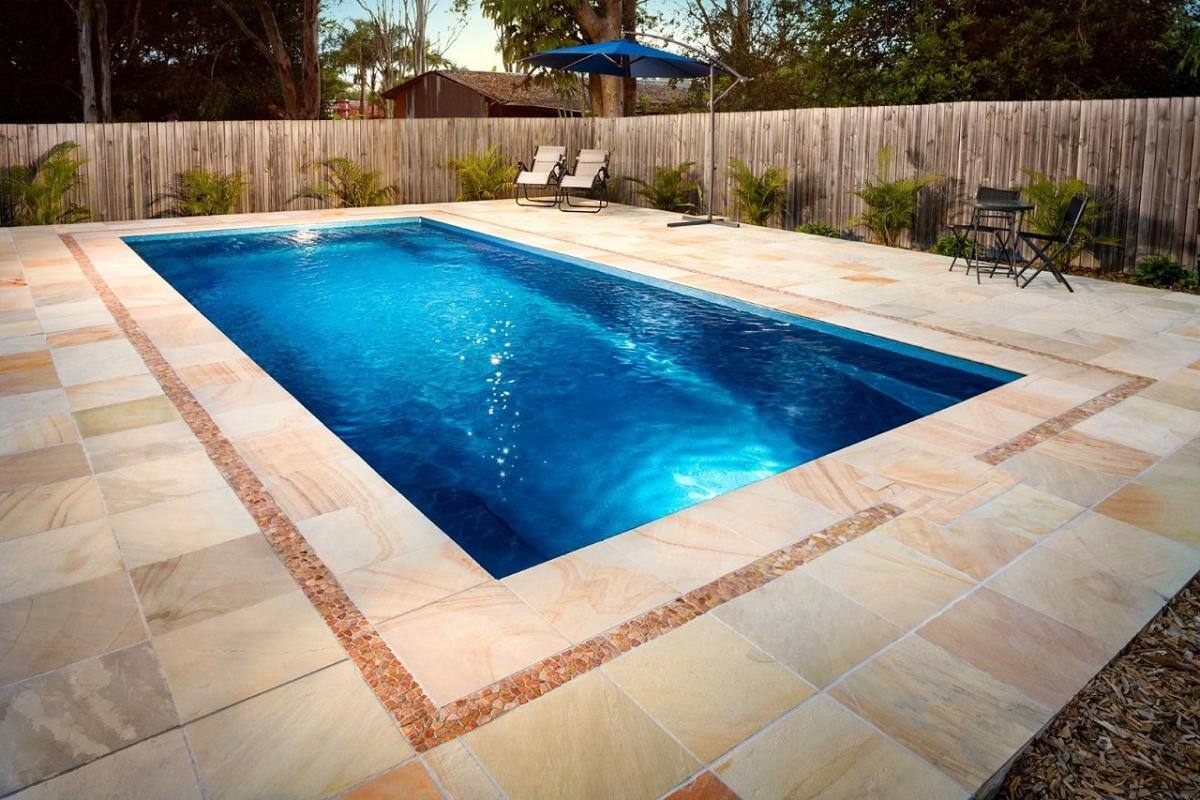 DIY Fibreglass Inground Pool - Daintree 7m in Pacific Pearl