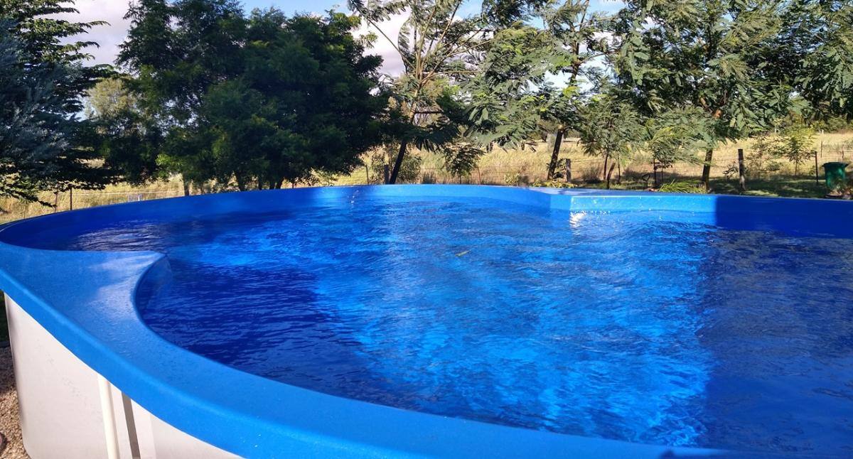 DIY Fibreglass Above-Ground Pool - Kakadu in Atlantic with Shimmer Finish