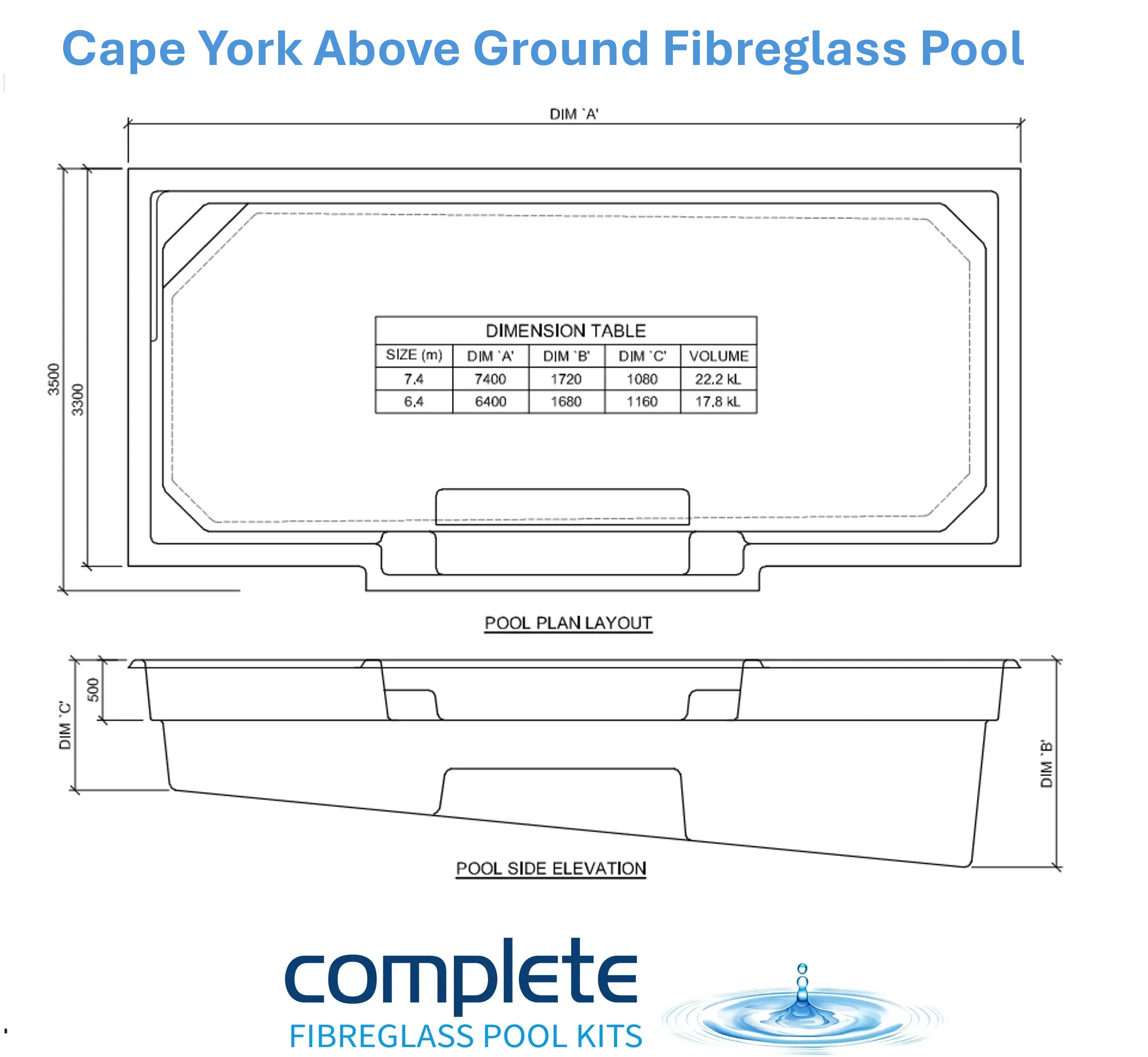 Cape York Fibreglass Above Ground Pool Range (1)